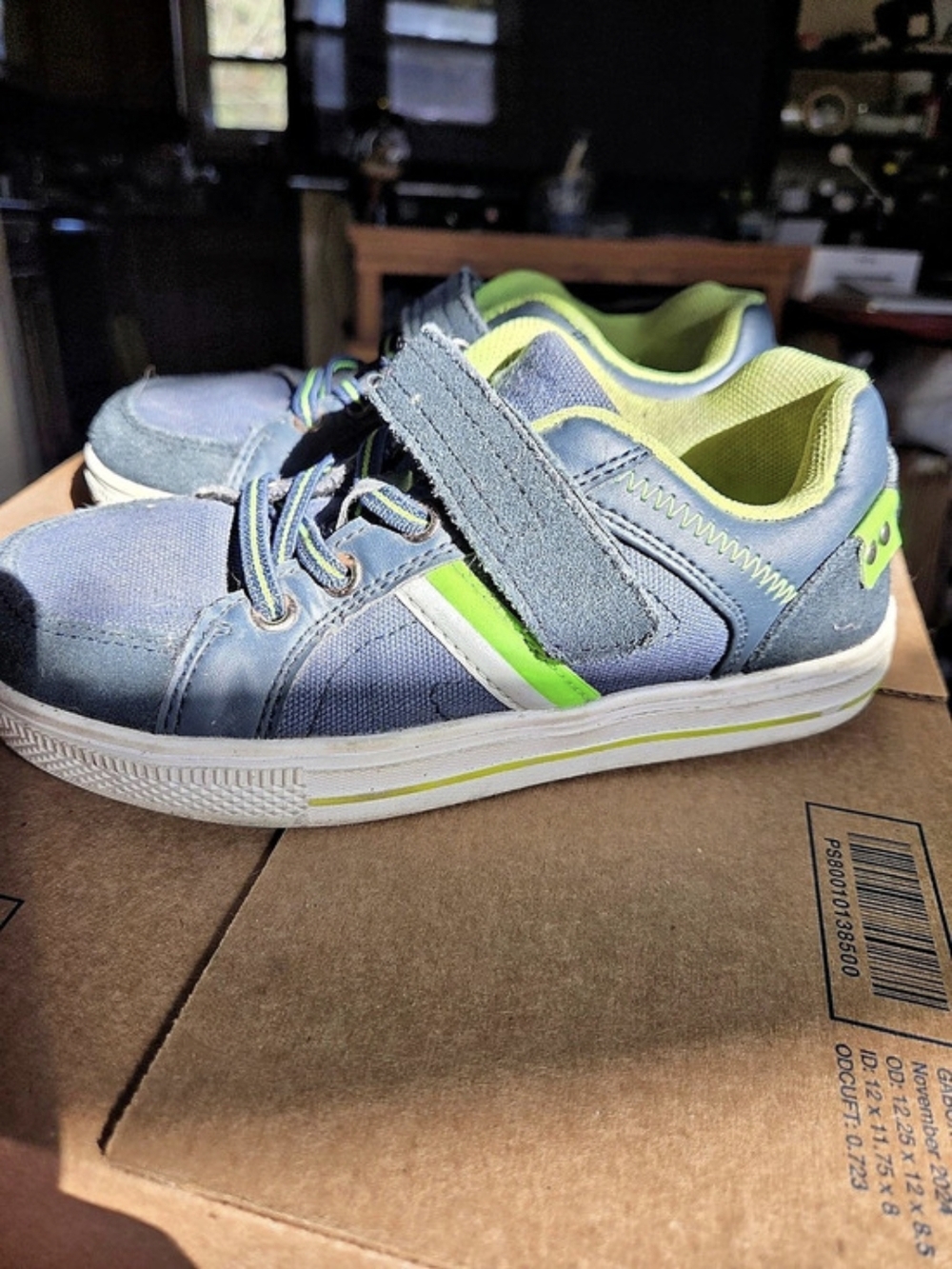 Dream Pairs 151014-K Boys US 1 13Blue & Green Sneakers